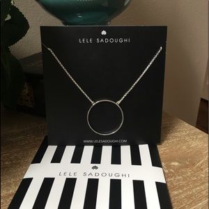 Lele Sadoughi Silver Circle necklace